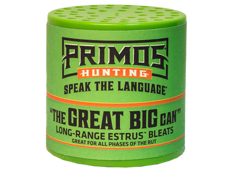 Primos 738 The Great Big Can Doe Bleat Attracts Deer Green Plastic