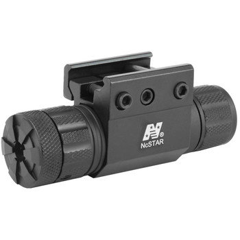 NcStar APRLSMG Compact Laser 5mW Green Laser w532nM Wavelength Pressure Switch Black Anodized Aluminum Includes Weaver Style Clamp Mount UPC: 814108015176