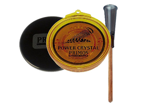 Primos 217 Power Crystal Turkey Friction Call Turkey Hen Sounds Attracts Turkeys Multi Color Crystal/Wood