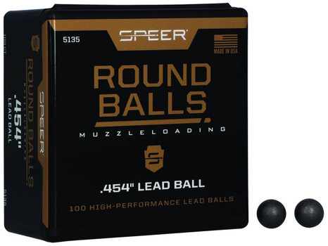 Speer 5135 Lead Balls  44 Cal Lead Ball .454 Dia 140 gr 100 Per Box 5 Case UPC: 076683051356