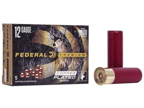 Federal P15800 Premium Buckshot 12Gauge 3" 1 7/8oz 00BuckShot 5 Per Box/50 Case