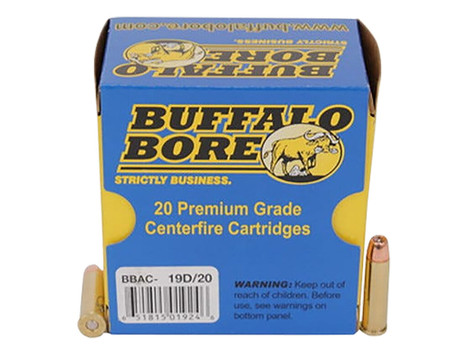 Buffalo Bore Ammunition 19D20 Heavy Strictly Business 357Mag 125gr Jacket Hollow Point 20 Per Box/12 Case