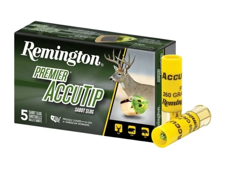 Remington Ammunition 20496 Premier AccuTip 20 Gauge 2.75" Sabot Slug Shot 5 Per Box/ 20 Cs