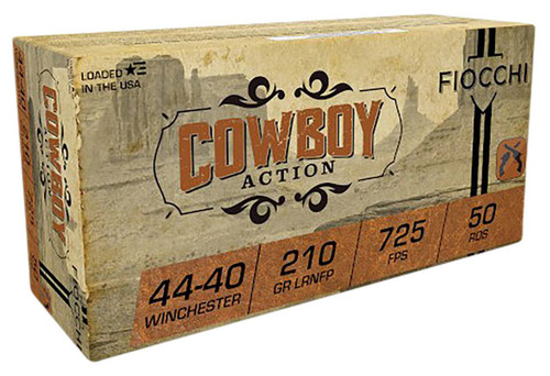 Fiocchi Cowboys Subsonic Centerfire Ammunition, 44-40 Winchester, Lead Round Nose Flat Point, 210 Grain - 50 Cartridge Box ( 50 / 1 )