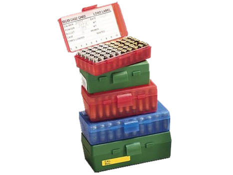 MTM Case-Gard P503210 Case-Gard P-50 Multi-Caliber Handgun Green Polypropylene 50rd