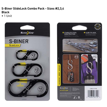 S-Biner Stainless Steel SlideLock - 3 Pack UPC: 094664037106