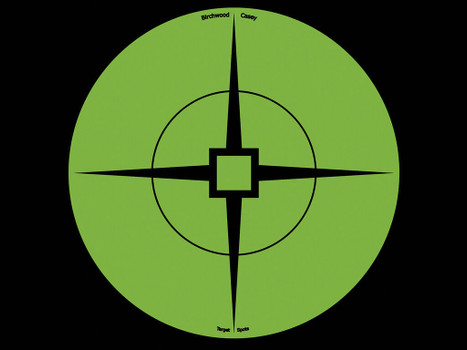 Birchwood Casey 33936 Target Spots Self-Adhesive Paper Black/Green 6" Crosshair 10 Pack