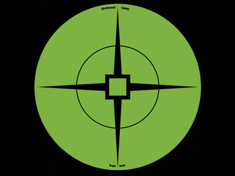 Birchwood Casey 33936 Target Spots Self-Adhesive Paper Black/Green 6" Crosshair 10 Pack