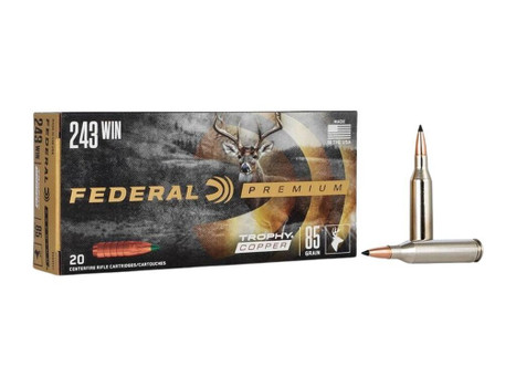 Federal P243TC1 Premium 243Win 85gr Trophy Copper 20 Per Box/10 Case