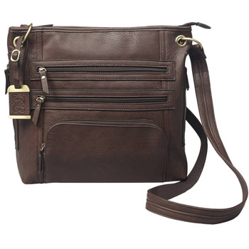 Bulldog BDP039 Cross Body Purse wHolster Brown Leather Most Sm Pistols  Revolvers Ambidextrous Hand UPC: 672352010909