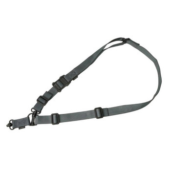 Magpul MAG518GRY MS4 Sling GEN2 made of Stealth Gray Nylon Webbing with 1.25 W Adjustable OneTwo Point Design  2 QD Push Button Swivels for ARPlatforms UPC: 873750011059