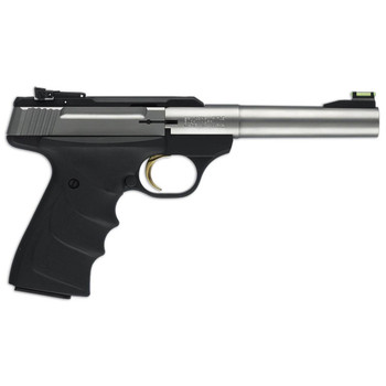 Browning 051442490 Buck Mark Camper CA Compliant 22 LR 101 5.50 Taper Bull Barrel Matte Stainless Serrated SS Slide  Aluminum Frame Black Ultragrip RX Grips UPC: 023614257349
