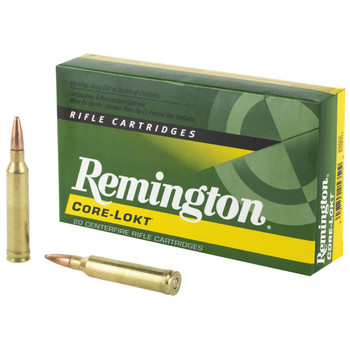 Remington Core-Lokt Hyper Velocity Centerfire Ammunition, 7mm Rem Mag, Pointed Soft Point Core Lokt, 150 Grain - 20 Cartridge Box ( 20 / 1 )