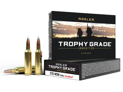 Nosler 60030 Trophy Grade 270WSM 140gr Nosler AccuBond 20 Per Box/10 Case