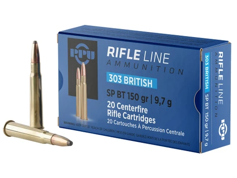 PPU PP303S1 Standard Rifle 303British 150gr Soft Point Boat Tail 20 Per Box/10 Case