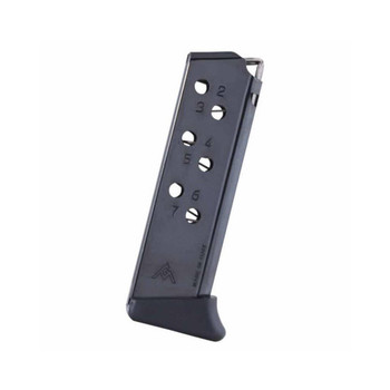 MecGar MGPPKS32FRB Standard  Blued Detachable with Finger Rest 7rd 32 ACP for Walther PPK UPC: 765595111509