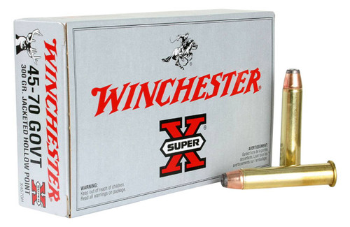 Winchester Super-X Hyper Velocity Centerfire Ammunition, 45-70 Government, Jacketed Hollow Point, 300 Grain - 20 Cartridge Box ( 20 / 1 )