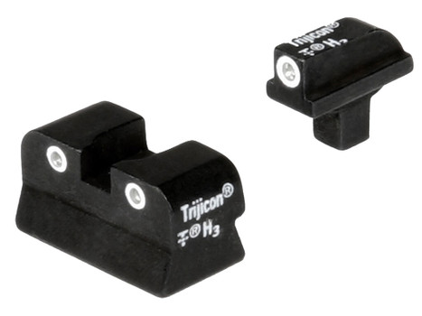 Trijicon 600138 Bright & Tough Night Sights Green/Tritium White Outline Front Sight-Green/Tritium White Outline Rear Sight Colt 1911 0.125 Tang