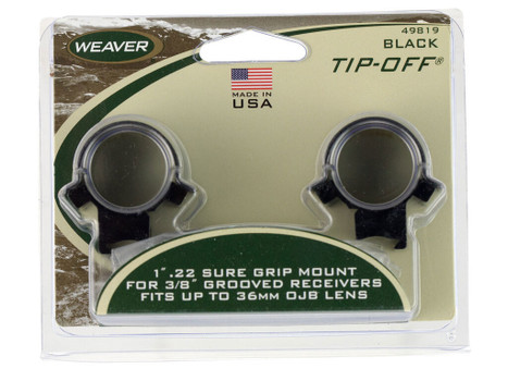 Weaver Mounts 49819 .22 Tip-Off Rings Black 1
