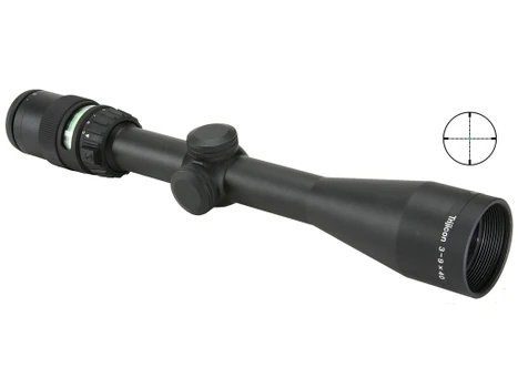 Trijicon 200005 AccuPoint Black Hardcoat Anodized 3-9x40mm 1" Tube, Illuminated Mil-Dot Crosshair w/Green Dot Reticle