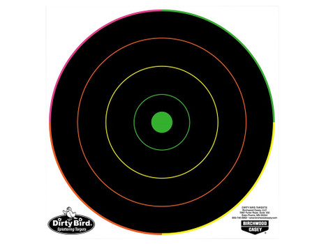 Birchwood Casey 35820 Dirty Bird 8" Bullseye Tagboard Hanging Pistol/Rifle Black/Green 20 Per Pkg