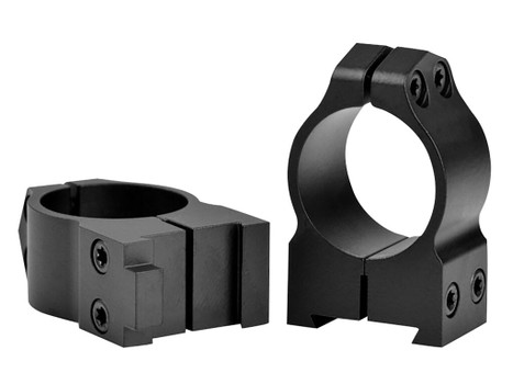 Warne 1BM Maxima Matte Black Steel 1" Tube Medium Vertical Split Dovetail, 0 MOA Fits CZ 550