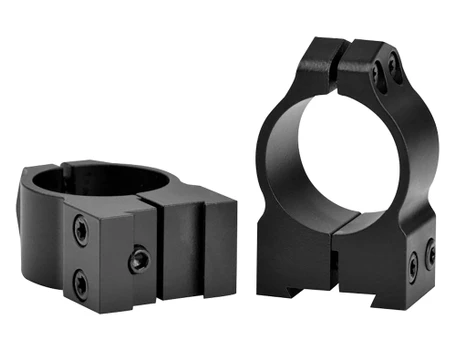 Warne 1B1M Maxima Matte Black Steel 1" Tube Medium Vertical Split Dovetail, 0 MOA Fits CZ 527