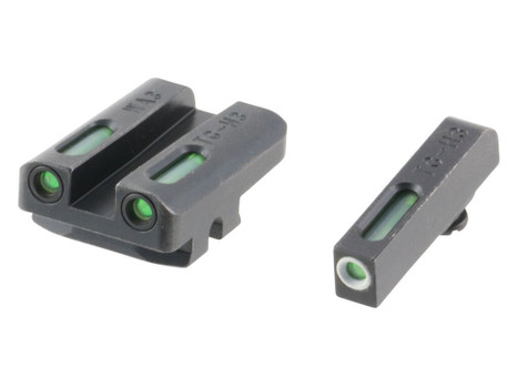 TruGlo TG13WA3A TFX Black | Green Tritium & Fiber Optic White Outline Front Sight Green Tritium & Fiber Optic Rear Sight