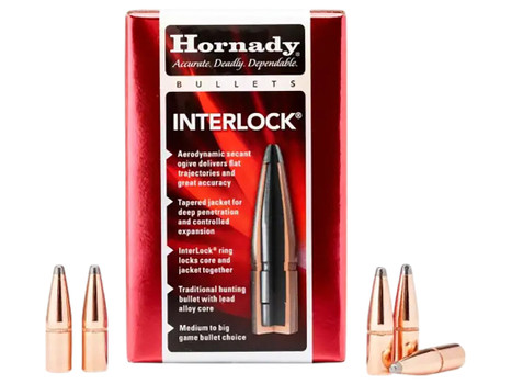 Hornady 2640 InterLock 6.5mm .264 160 gr Round Nose 100 Per Box/ 15 Case