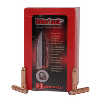Hornady 2640 InterLock  6.5mm .264 160 gr Round Nose 100 Per Box 15 Case UPC: 090255226409