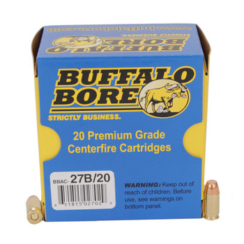 Buffalo Bore Ammunition 27B20 Personal Defense Strictly Business 380 ACP P 95 gr Full Metal Jacket Flat Nose 20 Per Box 12 UPC: 651815027029