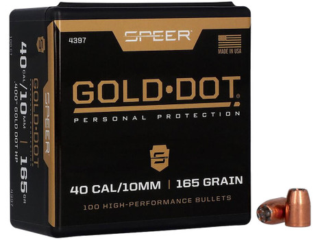 Speer 4397 Gold Dot Personal Protection 40 Caliber .400 165 GR Hollow Point 100 Box