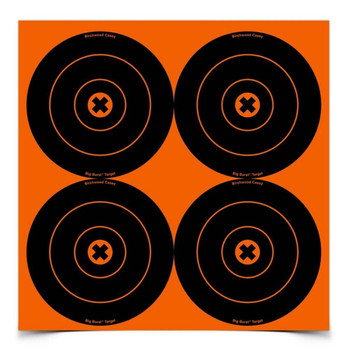 Birchwood Casey 36612 Big Burst Revealing Target SelfAdhesive Paper BlackOrange 6 Bullseye 12 PK UPC: 029057366129