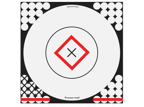 Birchwood Casey 34195 Shoot-N-C Reactive Target Self-Adhesive Paper Black/Red/White 17.25" Bullseye 5 Pack