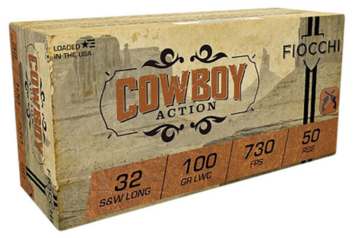Fiocchi Cowboys Subsonic Centerfire Ammunition, 32 S&W Long, Lead Wadcutter, 100 Grain - 50 Cartridge Box ( 50 / 1 )
