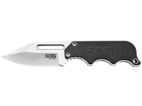S.O.G SOG-NB1012-C Instinct 2.30" Fixed Clip Point Plain Satin Polished 5Cr15MoV SS Blade Black/Silver G10/SS Handle Includes Sheath