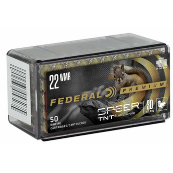 Federal V-Shok Hyper Velocity Rimfire Ammunition, 22 WMR, Jacketed Hollow Point, 30 Grain - 50 Cartridge Box ( 50 / 1 )