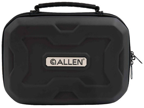 Allen 829 EXO Handgun Case Black Polymer, Molded Carry Handle, Egg Crate Foam & Lockable Zippers 9" x 6.25" Interior Dimensions