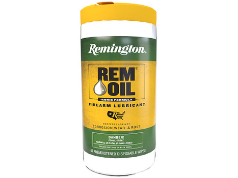 Remington Accessories 18384 Rem Oil Wipes Cleans/Lubricates/Protects 60 Count