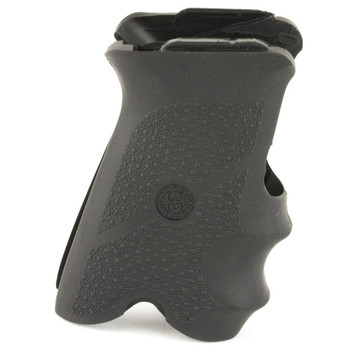 Hogue 85000 Rubber Grip  Black Rubber with Finger Grooves for Ruger P85 P91 UPC: 743108850008