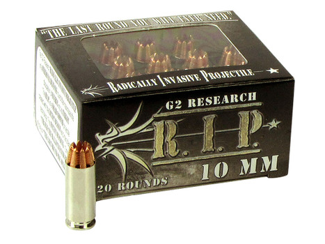 G2 Research G00601 R.I.P 10mmAuto 115gr Fracturing Hollow Point 20 Per Box/25 Case