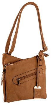 Bulldog BDP032 Cross Body Purse wHolster Tan Leather for Small Autos  Revolvers Ambidextrous Hand UPC: 672352009408