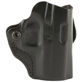 DeSantis Gunhide 019BA8BZ0 Mini Scabbard  OWB Black Leather Belt Slide Fits Glock 43 Right Hand UPC: 792695329008