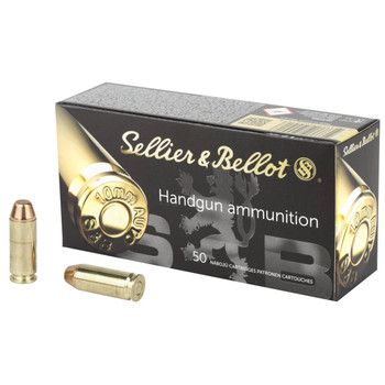 Sellier & Bellot Handgun Standard Velocity Centerfire Ammunition, 10mm Auto, Full Metal Jacket, 180 Grain - 50 Cartridge Box ( 50 / 1 )