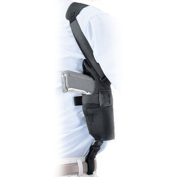 Uncle Mikes 75151 ProPak Vertical Shoulder Holster Shoulder Size 15 Black Nylon Harness Fits Large SemiAuto Fits 3.754.50 Barrel Right Hand UPC: 043699751518