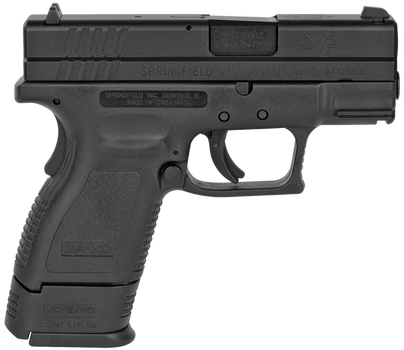 Springfield Armory XD9801 XD *CA Compliant Sub-Compact 9mm Luger 10+1, 3" Black Melonite Steel Barrel & Serrated Slide, Black Polymer Frame w/Picatinny Rail, Black Polymer Grip                        