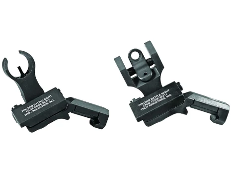 Troy Ind SSIG45SHRBT00 45 Degree BattleSight Set- HK Front & Round Rear Black Hardcoat Anodized