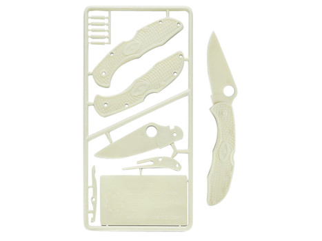 Spyderco PLKIT1 Delica 4 Plastic Kit For Children Ages 7+ Glow-In-The-Dark Plastic