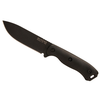 KaBar BK16 Becker  4.38 Fixed Drop Point Plain Black 1095 CroVan Blade Black Ultramid Handle Includes Sheath UPC: 617717200168