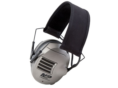 M&P Accessories 110041 Alpha Electronic Muff Polymer 23 dB Over the Head Gray/Black Adult 1 Pair